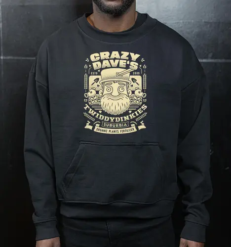 Crazy Dave Emblem Grunge