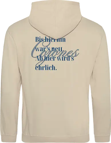 Cojones-Ehrlichkeit - Rückendruck