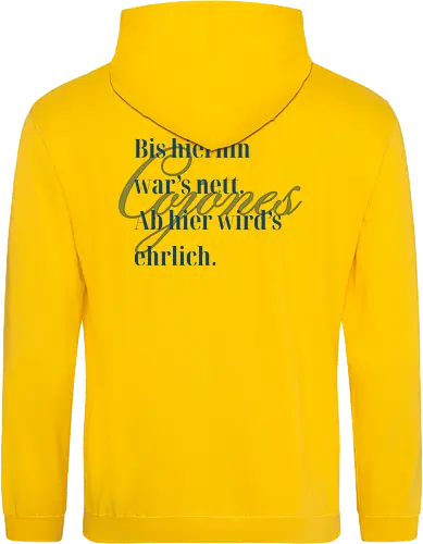 Cojones-Ehrlichkeit - Rückendruck