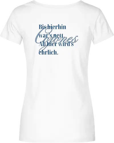 Cojones-Ehrlichkeit - Rückendruck