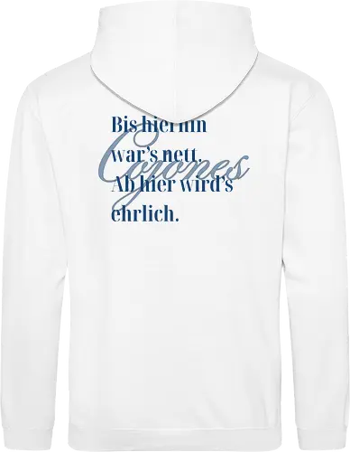 Cojones-Ehrlichkeit - Rückendruck