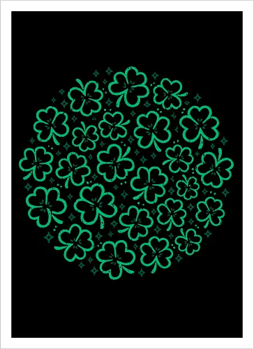 Green Shamrocks St Patrick Pattern