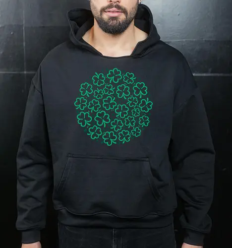 Green Shamrocks St Patrick Pattern