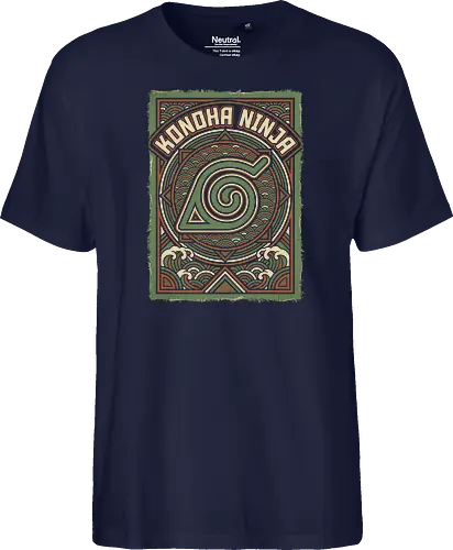Konoha Ninja - konoha ninja shirt, hidden leaf village t-shirt, shinobi symbol graphic tee, japanese wave anime clothing, seigaiha pattern ninja top, retro anime aesthetic streetwear, minimalist ninja fan merch, will of fire t-shirt, vintage japanese graphic shirt, leaf village emblem apparel, moss green anime top, traditional japanese art clothing, ninja lineage t-shirt, hidden village shinobi gear, geometric anime design, classic manga fan gift, earth tone streetwear, leaf village insignia shirt, stylish otaku fashion - Fairtrade T-Shirt
