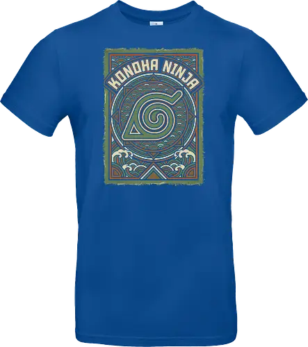 Konoha Ninja - konoha ninja shirt, hidden leaf village t-shirt, shinobi symbol graphic tee, japanese wave anime clothing, seigaiha pattern ninja top, retro anime aesthetic streetwear, minimalist ninja fan merch, will of fire t-shirt, vintage japanese graphic shirt, leaf village emblem apparel, moss green anime top, traditional japanese art clothing, ninja lineage t-shirt, hidden village shinobi gear, geometric anime design, classic manga fan gift, earth tone streetwear, leaf village insignia shirt, stylish otaku fashion - Standard T-Shirt