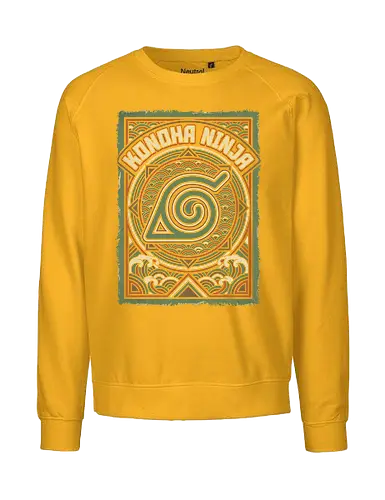 Konoha Ninja - konoha ninja shirt, hidden leaf village t-shirt, shinobi symbol graphic tee, japanese wave anime clothing, seigaiha pattern ninja top, retro anime aesthetic streetwear, minimalist ninja fan merch, will of fire t-shirt, vintage japanese graphic shirt, leaf village emblem apparel, moss green anime top, traditional japanese art clothing, ninja lineage t-shirt, hidden village shinobi gear, geometric anime design, classic manga fan gift, earth tone streetwear, leaf village insignia shirt, stylish otaku fashion - Fairtrade Sweatshirt