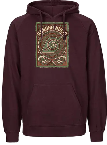 Konoha Ninja - konoha ninja shirt, hidden leaf village t-shirt, shinobi symbol graphic tee, japanese wave anime clothing, seigaiha pattern ninja top, retro anime aesthetic streetwear, minimalist ninja fan merch, will of fire t-shirt, vintage japanese graphic shirt, leaf village emblem apparel, moss green anime top, traditional japanese art clothing, ninja lineage t-shirt, hidden village shinobi gear, geometric anime design, classic manga fan gift, earth tone streetwear, leaf village insignia shirt, stylish otaku fashion - Fairtrade Hoodie