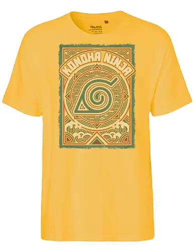 Konoha Ninja - konoha ninja shirt, hidden leaf village t-shirt, shinobi symbol graphic tee, japanese wave anime clothing, seigaiha pattern ninja top, retro anime aesthetic streetwear, minimalist ninja fan merch, will of fire t-shirt, vintage japanese graphic shirt, leaf village emblem apparel, moss green anime top, traditional japanese art clothing, ninja lineage t-shirt, hidden village shinobi gear, geometric anime design, classic manga fan gift, earth tone streetwear, leaf village insignia shirt, stylish otaku fashion - Fairtrade T-Shirt