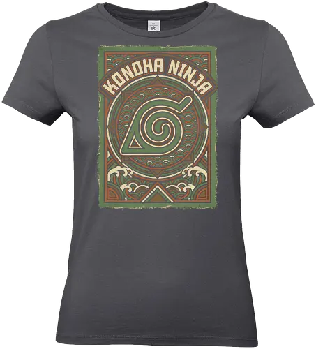 Konoha Ninja - konoha ninja shirt, hidden leaf village t-shirt, shinobi symbol graphic tee, japanese wave anime clothing, seigaiha pattern ninja top, retro anime aesthetic streetwear, minimalist ninja fan merch, will of fire t-shirt, vintage japanese graphic shirt, leaf village emblem apparel, moss green anime top, traditional japanese art clothing, ninja lineage t-shirt, hidden village shinobi gear, geometric anime design, classic manga fan gift, earth tone streetwear, leaf village insignia shirt, stylish otaku fashion - Standard T-Shirt (Women)