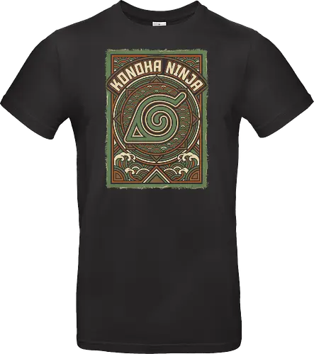 Konoha Ninja - konoha ninja shirt, hidden leaf village t-shirt, shinobi symbol graphic tee, japanese wave anime clothing, seigaiha pattern ninja top, retro anime aesthetic streetwear, minimalist ninja fan merch, will of fire t-shirt, vintage japanese graphic shirt, leaf village emblem apparel, moss green anime top, traditional japanese art clothing, ninja lineage t-shirt, hidden village shinobi gear, geometric anime design, classic manga fan gift, earth tone streetwear, leaf village insignia shirt, stylish otaku fashion - Standard T-Shirt