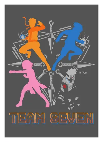 Team Seven Retro Minimalist Ninja Squad