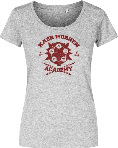 Kaer Morhen Academy Est. 1649 - The Witcher - the witcher t-shirt, kaer morhen, schule des wolfs, geralt von riva, gamer kleidung, hexer zeichen, hexer akademie, teetan, the witcher netflix, cd projekt red, vesemir, monsterjäger, witcher 3, vintage design, witcher serie - Women T-Shirt