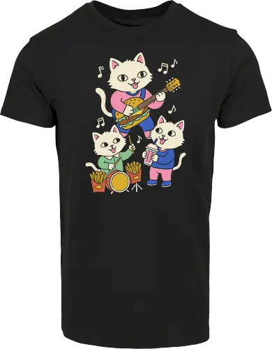 Burger Jam Kawaii Rocker Cats Retro Pastel Graphic