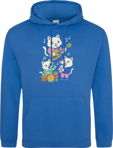 Burger Jam Kawaii Rocker Cats Retro Pastel Graphic