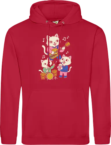 Burger Jam Kawaii Rocker Cats Retro Pastel Graphic