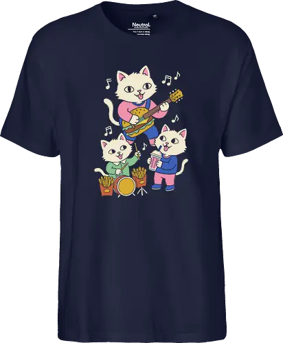Burger Jam Kawaii Rocker Cats Retro Pastel Graphic