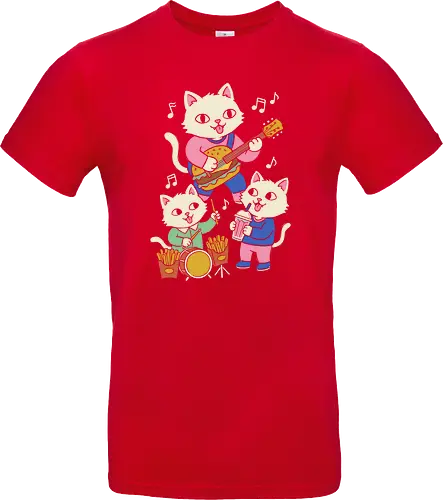 Burger Jam Kawaii Rocker Cats Retro Pastel Graphic