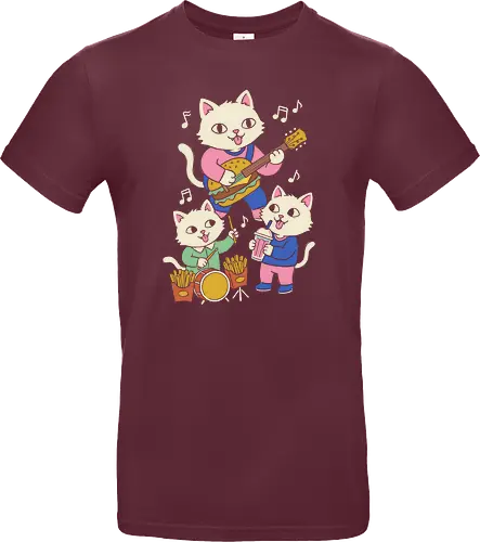Burger Jam Kawaii Rocker Cats Retro Pastel Graphic