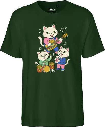Burger Jam Kawaii Rocker Cats Retro Pastel Graphic