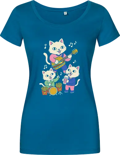 Burger Jam Kawaii Rocker Cats Retro Pastel Graphic