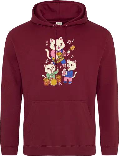 Burger Jam Kawaii Rocker Cats Retro Pastel Graphic