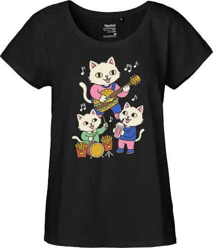 Burger Jam Kawaii Rocker Cats Retro Pastel Graphic