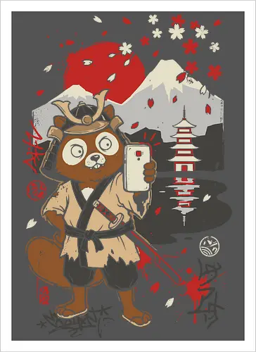 Tanuki Samurai Selfie