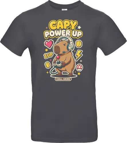 Gamer Capybara Retro 8-Bit Pixel Art Graphic