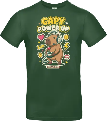 Gamer Capybara Retro 8-Bit Pixel Art Graphic