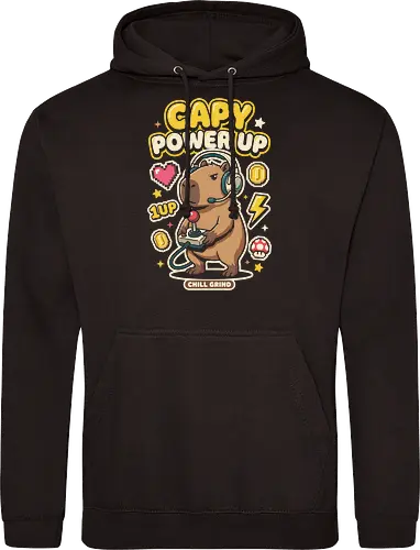 Gamer Capybara Retro 8-Bit Pixel Art Graphic