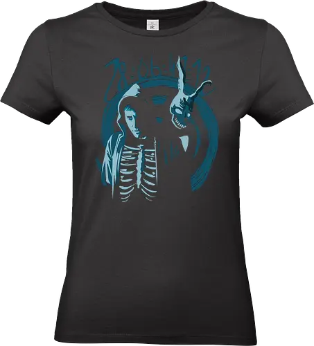 Donnie 28:06:42:12 - Frank The Rabbit - donnie darko t-shirt, frank the rabbit, teetan, philosophie der zeit, kultfilm, kino kleidung, richard kelly, zeitreise, zeitparadox, frank kaninchen, psycho sci-fi, indie kino, jake gyllenhaal, tangenten universum, psychothriller - Standard T-Shirt (Women)
