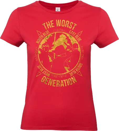 The Worst Generation - Pirate Supernovas - one piece t-shirt, worst generation, supernovas, Pirate, trafalgar law, anime kleidung, Zoro, teetan, eiichiro oda, one piece piraten, grand line, teufelsfrucht, shonen jump, yonkou, will of d - Standard T-Shirt (Women)