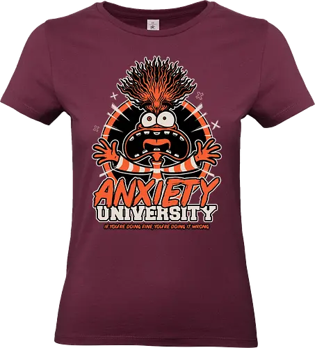 Anxiety College - Anxiety, College, Animation, Movie, Character, school, animated movies, animations, meltdowns, university, mascot - Standard T-Shirt (Women)