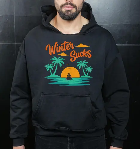 Winter Sucks Retro Sunset
