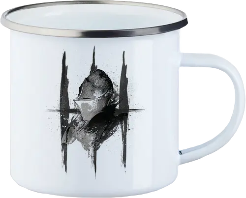 Soul Protector - Soulslike Guardian Knight - dark souls t-shirt, soul protector, wächter ritter, gamer kleidung, fromsoftware, action rpg, teetan, you died, souls-like, dunkle fantasie, lordran, anor londo, boss fight, estus flask, aquarell kunst - Enamel Mug