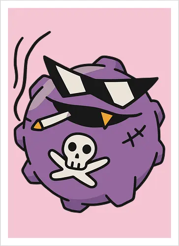 Edgy Retro Poison Gas Monster