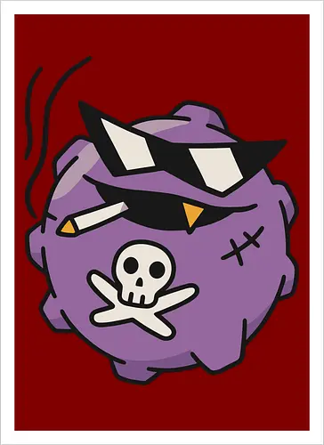 Edgy Retro Poison Gas Monster