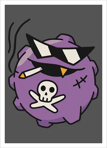 Edgy Retro Poison Gas Monster