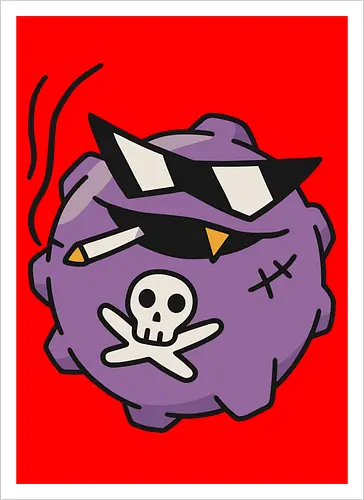 Edgy Retro Poison Gas Monster