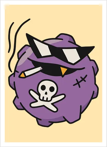 Edgy Retro Poison Gas Monster