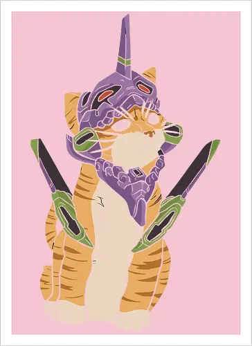 "Mecha Kitty" Neon Genesis Cat