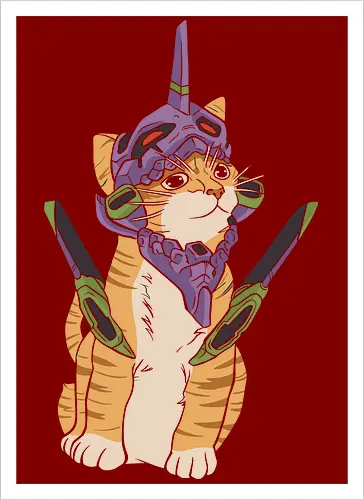 "Mecha Kitty" Neon Genesis Cat