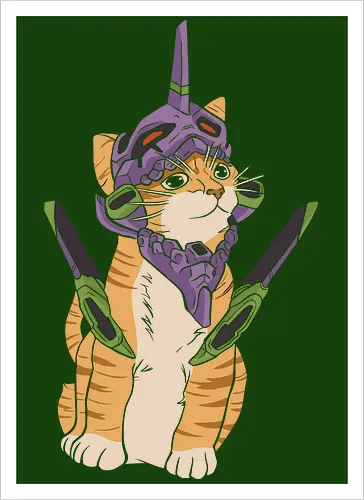 "Mecha Kitty" Neon Genesis Cat