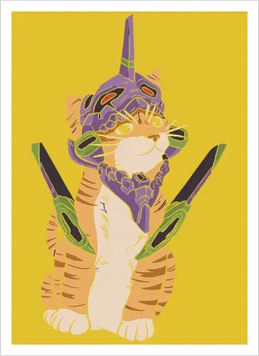 "Mecha Kitty" Neon Genesis Cat