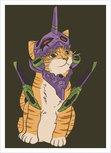 "Mecha Kitty" Neon Genesis Cat