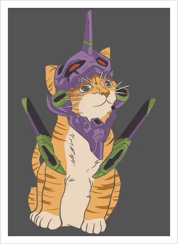 "Mecha Kitty" Neon Genesis Cat