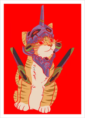 "Mecha Kitty" Neon Genesis Cat