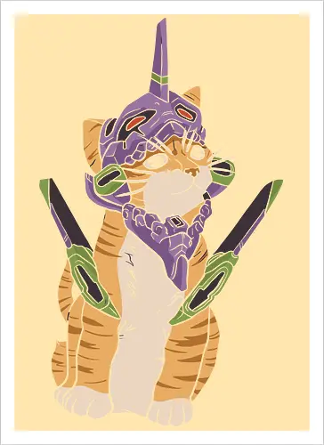 "Mecha Kitty" Neon Genesis Cat