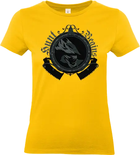 The Hunt Begins -  Hunter's Edition - bloodborne t-shirt, the hunt begins, jäger hut, gamer kleidung, fromsoftware, action rpg, teetan, yharnam, cainhurst castle, souls-like, gotische fantasie, playstation 4, kosmischer horror, great ones, visceral attack - Standard T-Shirt (Women)