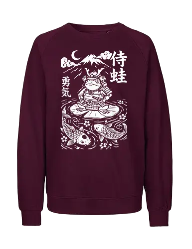 Samurai Frosch Anime Krieger Katana Japan - Samurai Frosch, Anime Frosch, Japan Anime Shirt, Katana Design, Otaku Kleidung, Kawaii Samurai, Anime Streetwear, Japan Ästhetik, Manga Stil, Ninja Frosch, Anime Tier, Krieger Frosch, Japan Kultur, Anime Geschenk, Lustiges Anime Shirt - Fairtrade Sweatshirt